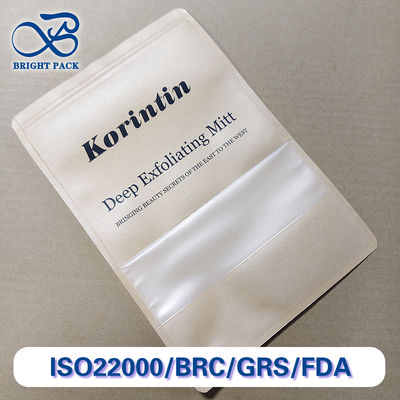 크래프트 종이 창문 봉지 다층 복합 포장 식품 / 커피 / 견과류 FDA / SGS 인증 맞춤형 크기 및 인쇄 환경 친화적 인 내구성