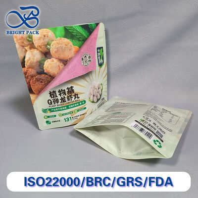 식품 등급 인증을 받은 서 있는 봉지