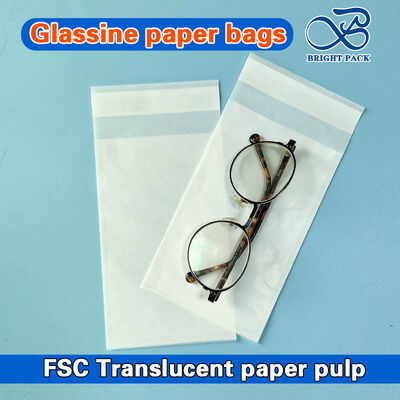 친환경 재활용 유리 종이 봉투, 기름 방지, 투명한 시야, 음식 공예 소품에 적합