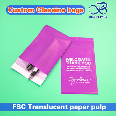 높은 투명도와 100% 생분해성 소재의 친환경 글라신지 봉투 및 봉투