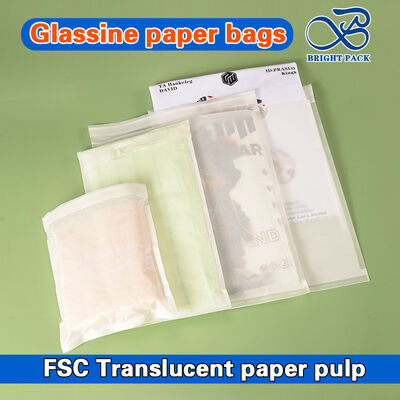 친환경 포장용으로 자착 밀폐가 있는 생분해성 맞춤 인쇄된 유리 종이 봉지