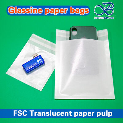 고급 의류 포장용 맞춤 인쇄 유리신 왁스 종이 봉투 - 재활용 가능, 생분해성 및 반투명