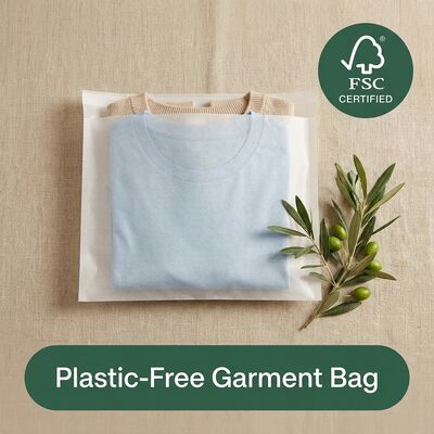 Biodegradable Compostable Glassine Pouch Clothing Packaging Eco Friendly Apparel Garment Sleeve OEM Distributor for Certified